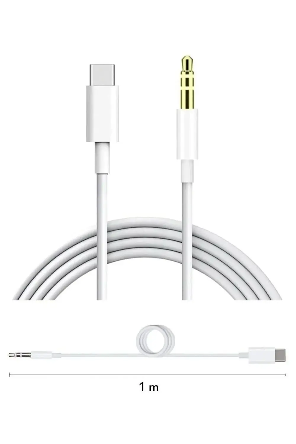 Type-c To 3.5 mm Aux Audio Kablo Araç İçi Uyumlu Aux Kablosu Araç