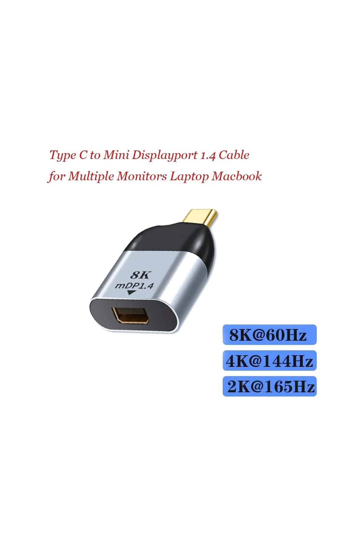 Type C To 8K Miini Display Port Çevirici Adaptör