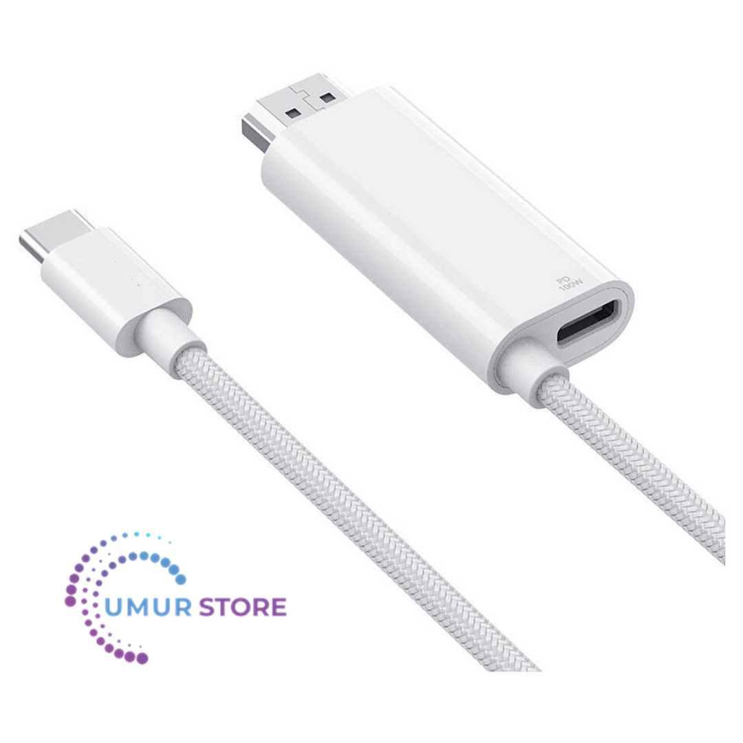 Type-C To HDMI (4K@60Hz) Kablo Wiwu WI-PS001 Pd Şarj ve Projeksiy