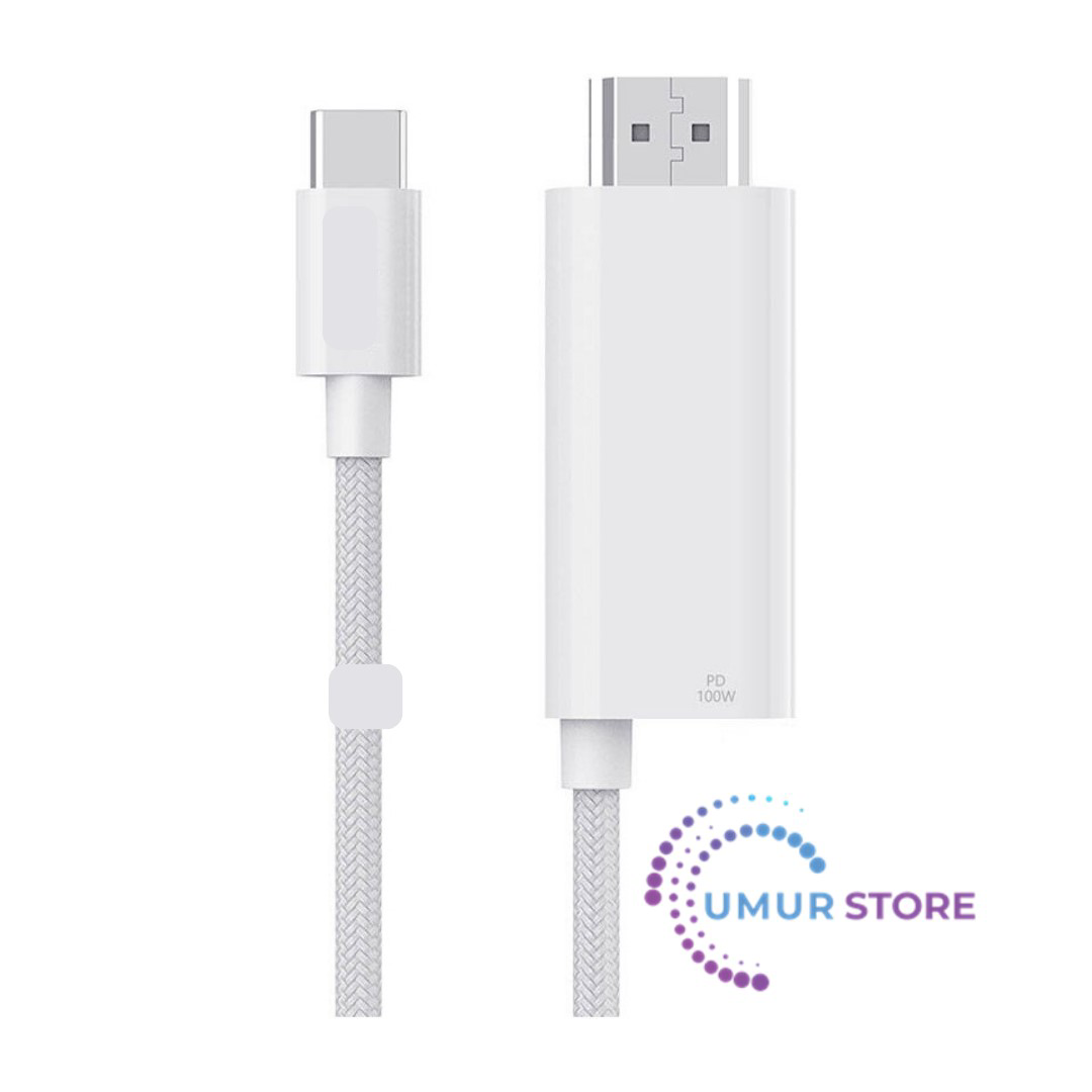 Type-C To HDMI (4K@60Hz) Kablo Wiwu WI-PS001 Pd Şarj ve Projeksiy