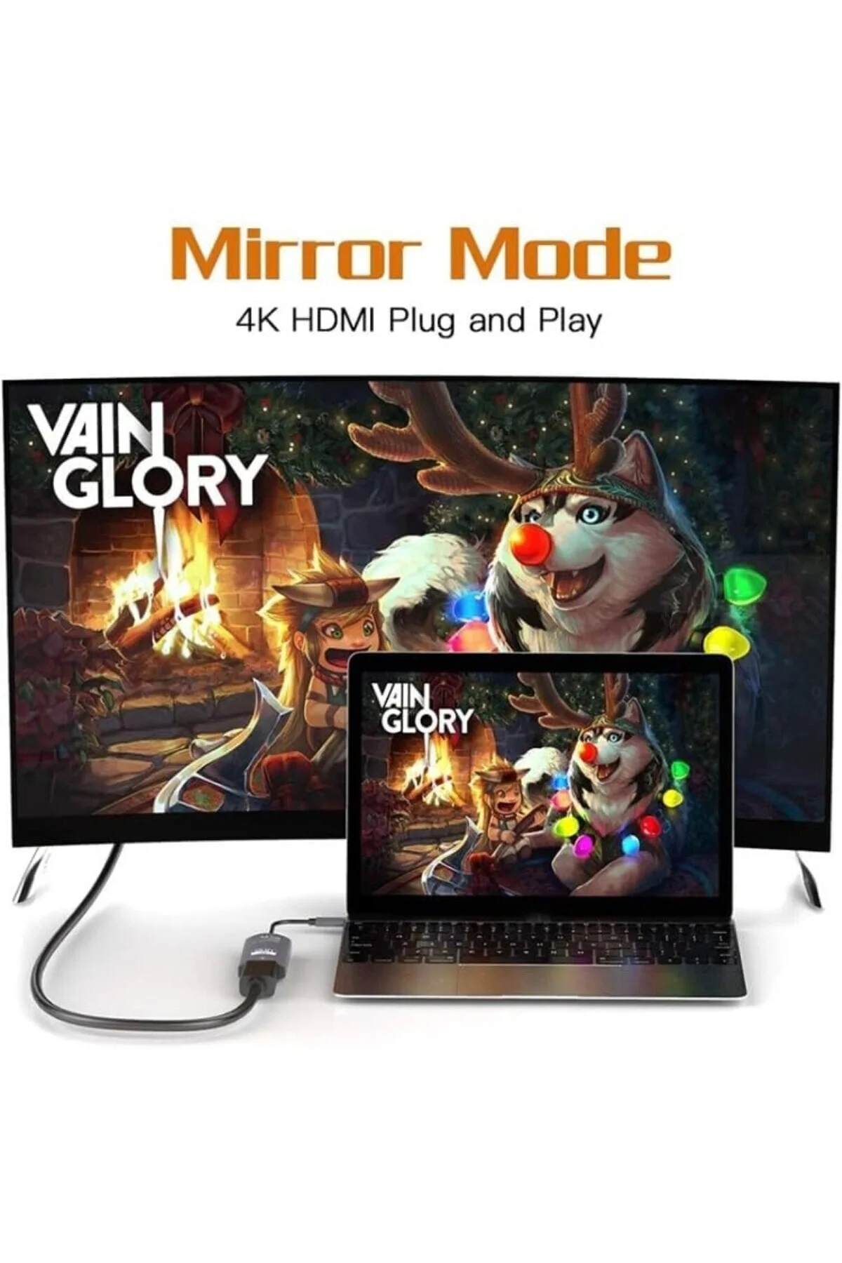 TYPE C to HDMI tüm TYPE C CEP TELEFONLARI VE CİHAZLARLA UYUMLU FU
