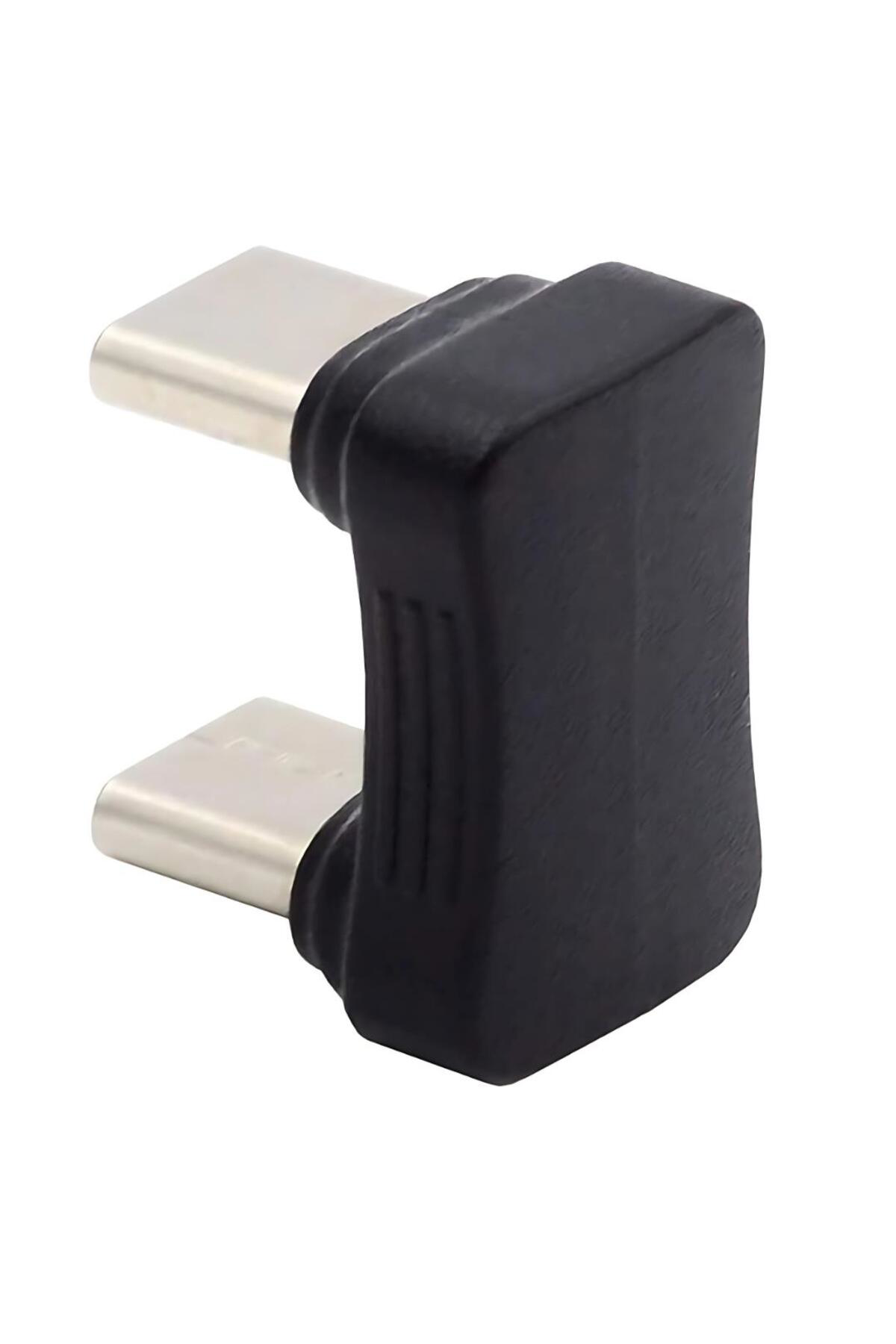 Pmr Type-C To Type-C 180° Dirsek Adaptör | 65W Hizli Şarj & 480Mbps V