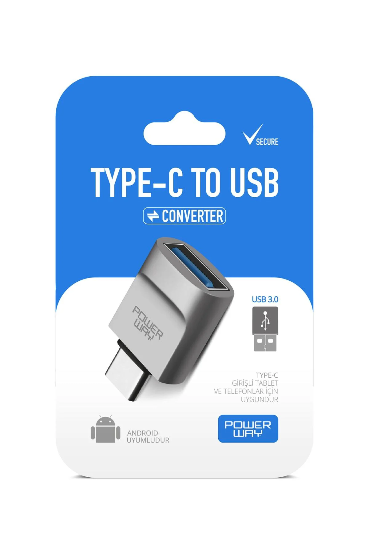 Type-c To Usb 3.0 Otg Adaptör – Hızlı Veri Aktarımı Ve Şarj Deste