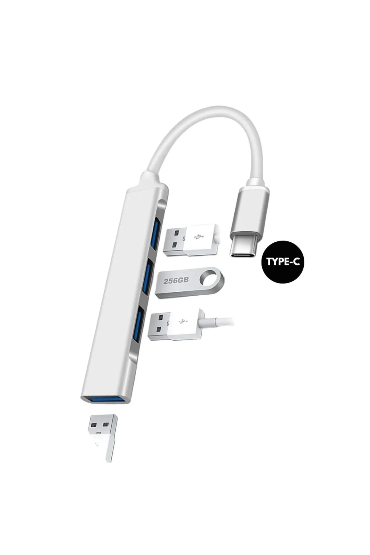 Type-c To Usb Hub 4 Port Çoklayıcı Macbook Ile İle Uyumlu Çoğaltıcı Type C To Usb
