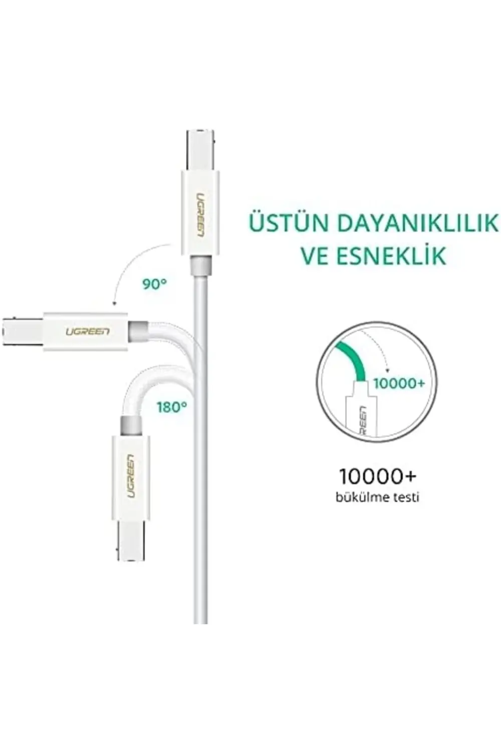 Type-C USB B Yazıcı Kablosu, 1.5 Metre, Beyaz 1185222