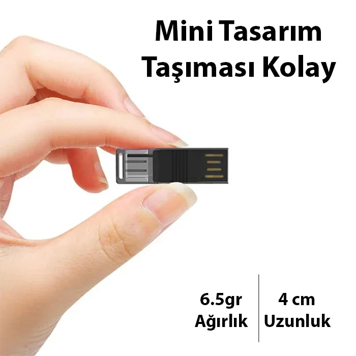 Type-C USB-C Micro TF Kart Okuyucu – Android Telefon Tablet ve Bilgisayarla Uyumlu Taşınabilir Hafıza Kartı Reader