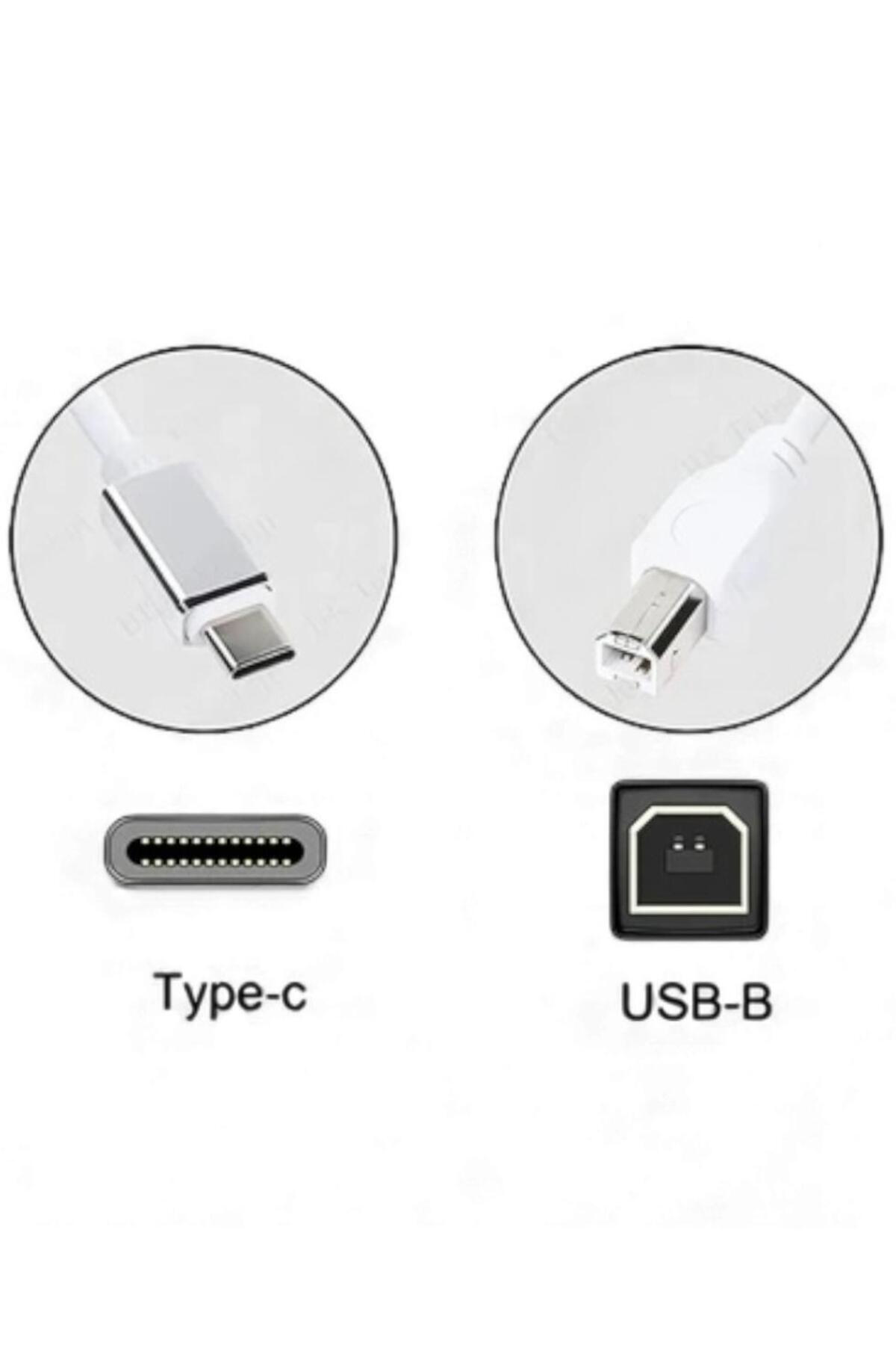 Type-C Uyumlu USB-B Yazıcı Kablosu 1.5 Metre