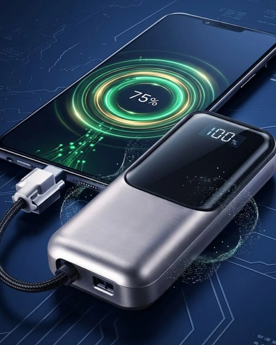 Type C ve Lightning Destekli Yüksek Kapasiteli Powerbank 13000 mAh