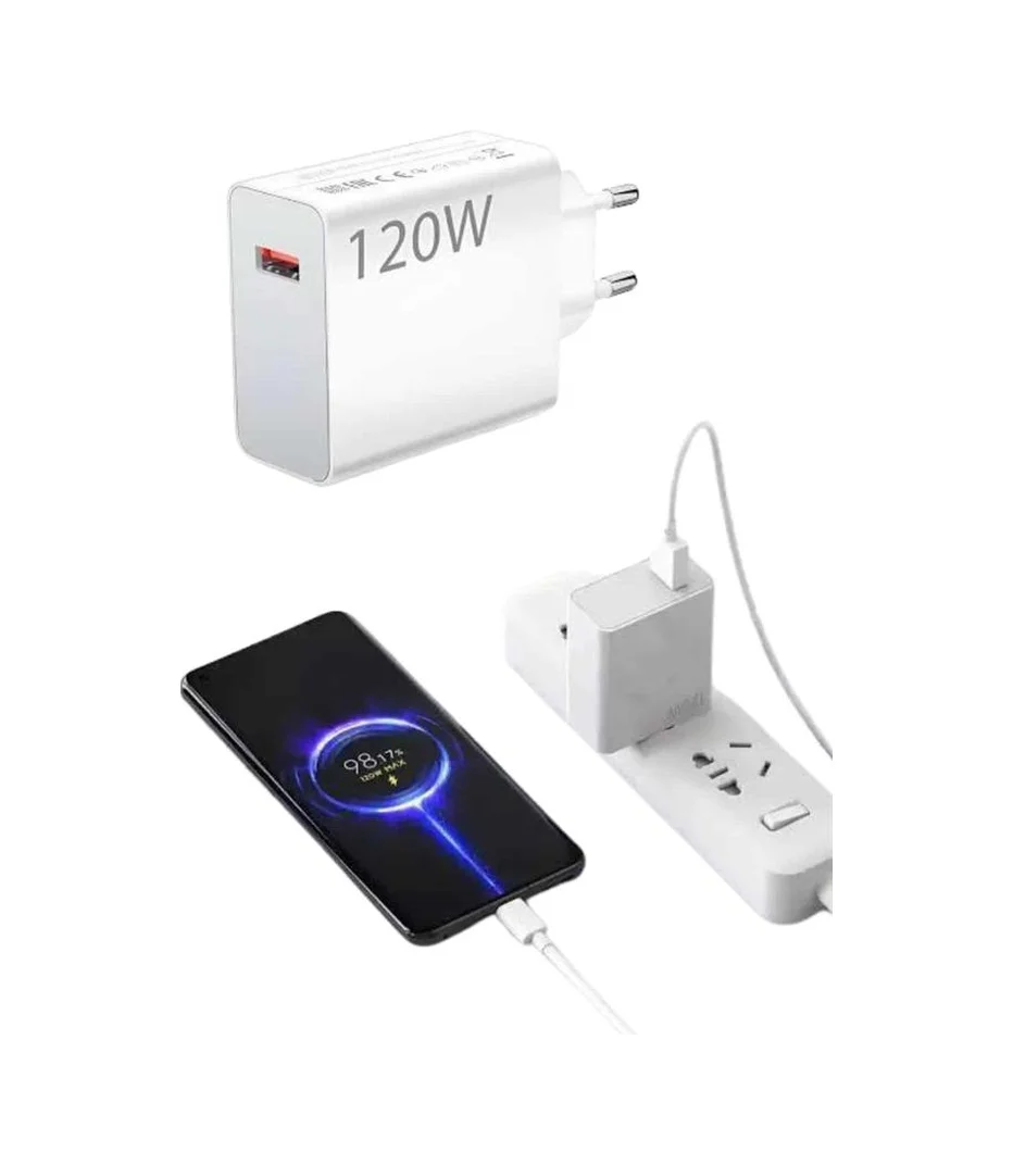 Type C Yüksek Hızlı Şarj Aleti Beyaz 120w Ultra Uzun Ömürlü - Lisinya