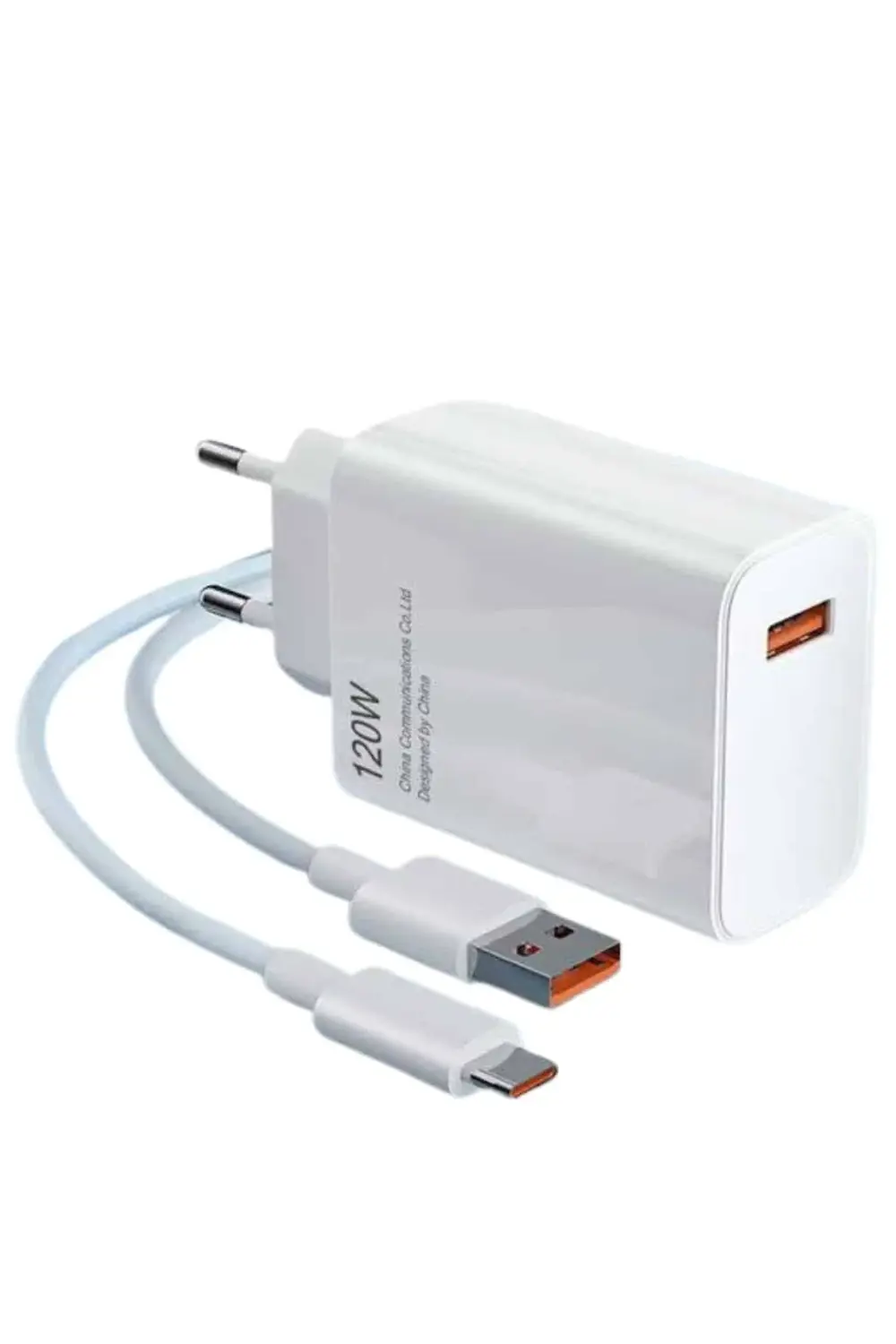 Type C Yüksek Hızlı Şarj Aleti Beyaz 120W Ultra Uzun Ömürlü