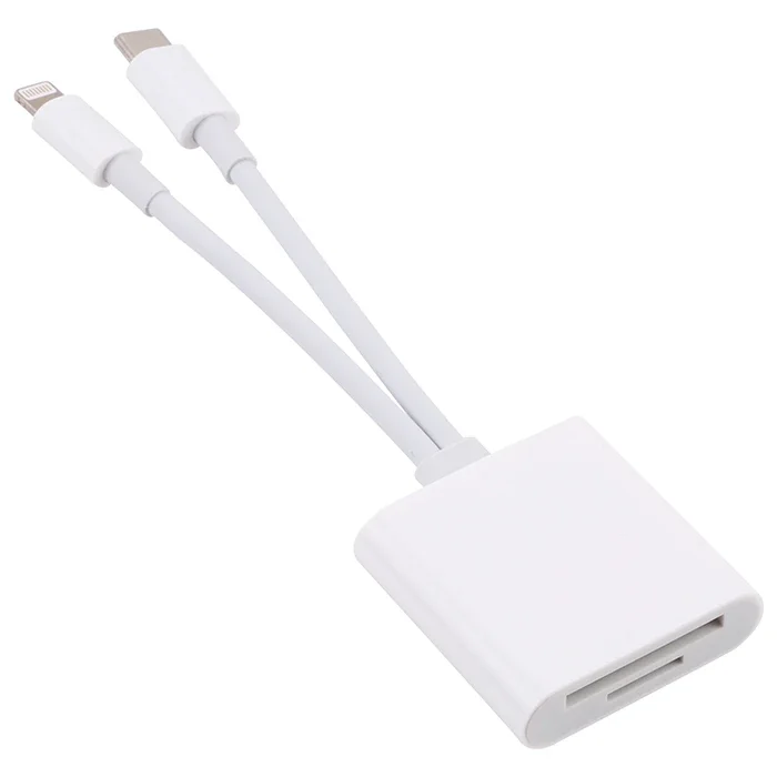 Type-C/Lightning to SD‑TF Kart Çevirici Adaptör - Hızlı ve Sorunsuz Veri Aktarımı