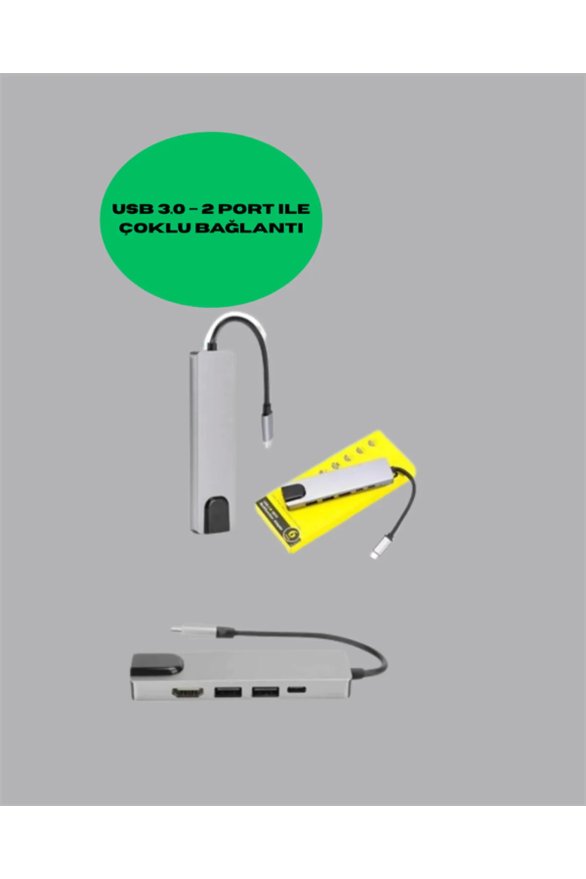 Type‑C Dönüştürücü – 2×Usb3.0, Sd/Ms, 4K Hdmi & Rj45 Ile Profesyonel Kullanım - Görsel 3