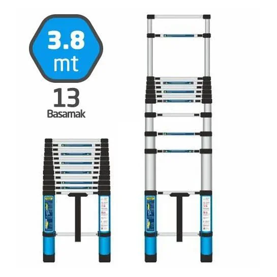 TYS9148   Tyson Teleskopik Merdiven 380cm - 13 Basamak
