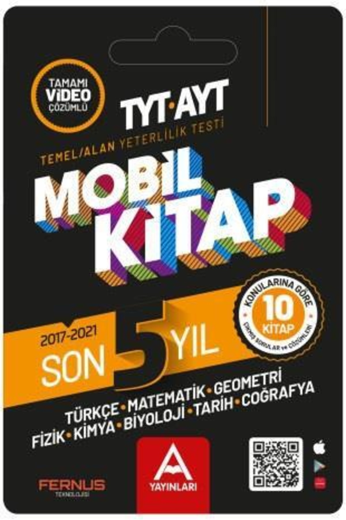 TYT-AYT Mobil Kitap Son 5 Yıl Tüm Dersler 10 Kitap