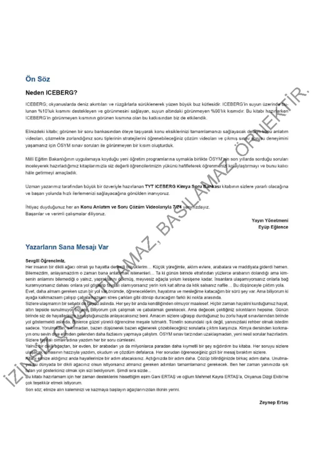 Tyt Iceberg Kimya Soru Bankası