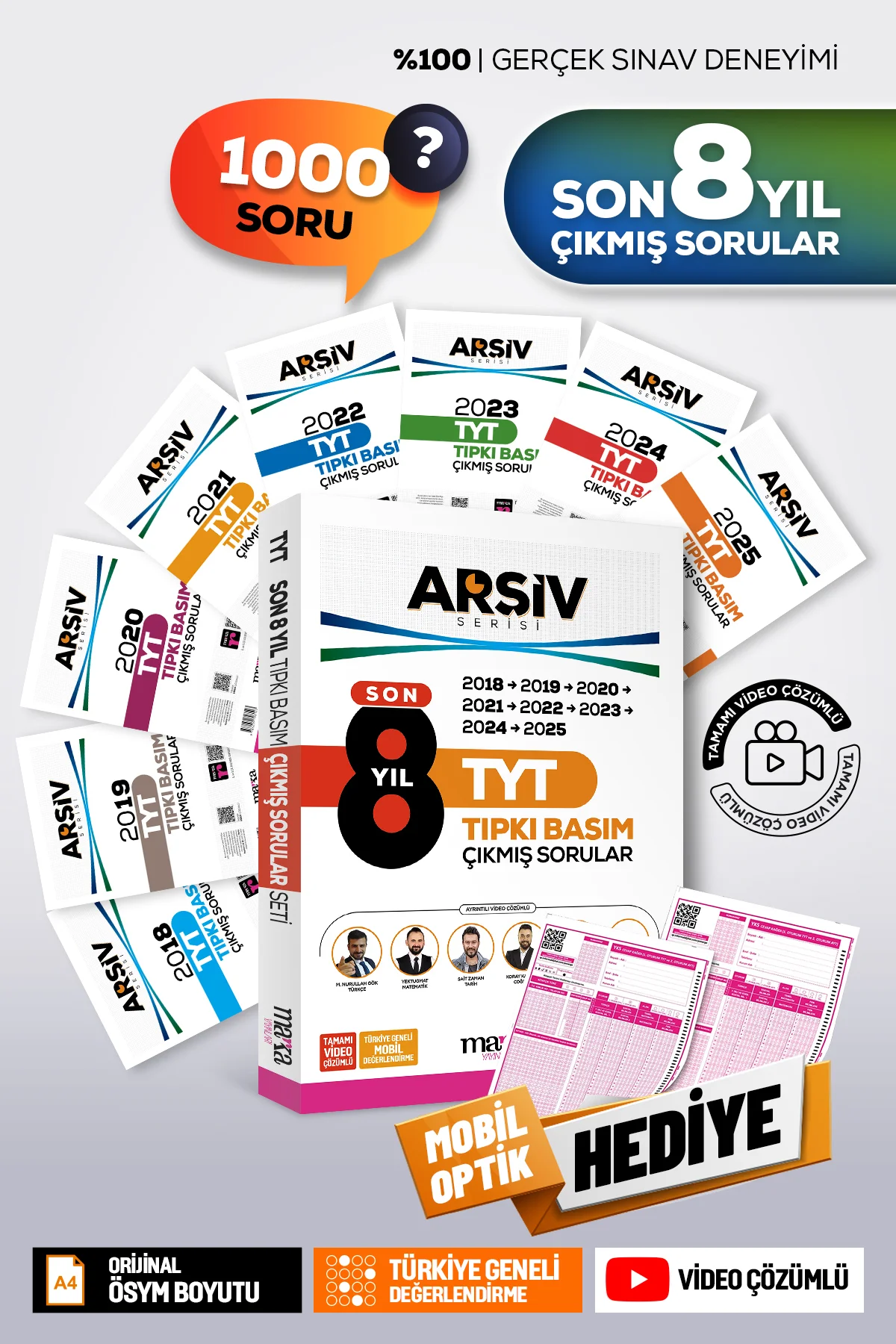 TYT Son 8 Yıl Tıpkı Basım Çıkmış Sorular | Ösym Boyut | Tamamı Video Çözümlü | Arşiv Serisi TYT Son 8 Yıl Tıpkı Basım Çıkmış Sorular | Ösym Boyut | Tamamı Video Çözümlü | Arşiv Serisi