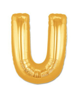 U Harf Folyo Balon Altın Renk  40 inç