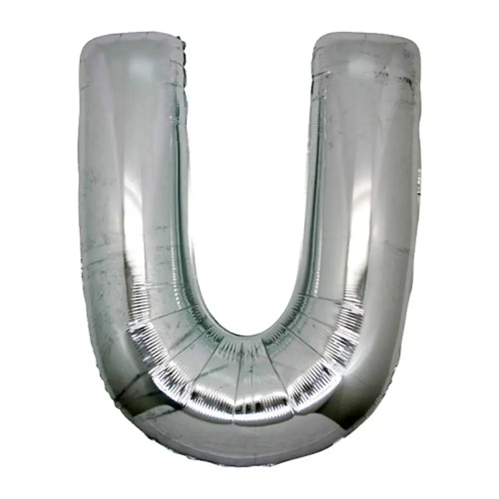 U Harf Folyo Balon Gümüş Renk 40 inç