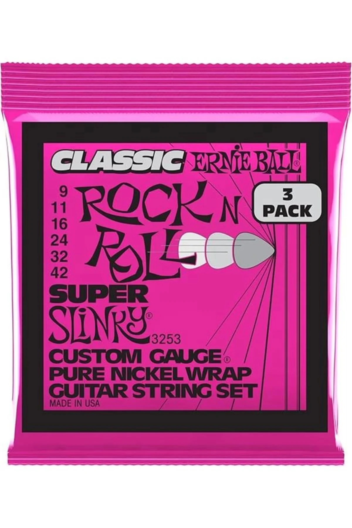 u Süper Slinky Klasik Rock And Roll Elektro Gitar Dizeleri Saf Ni