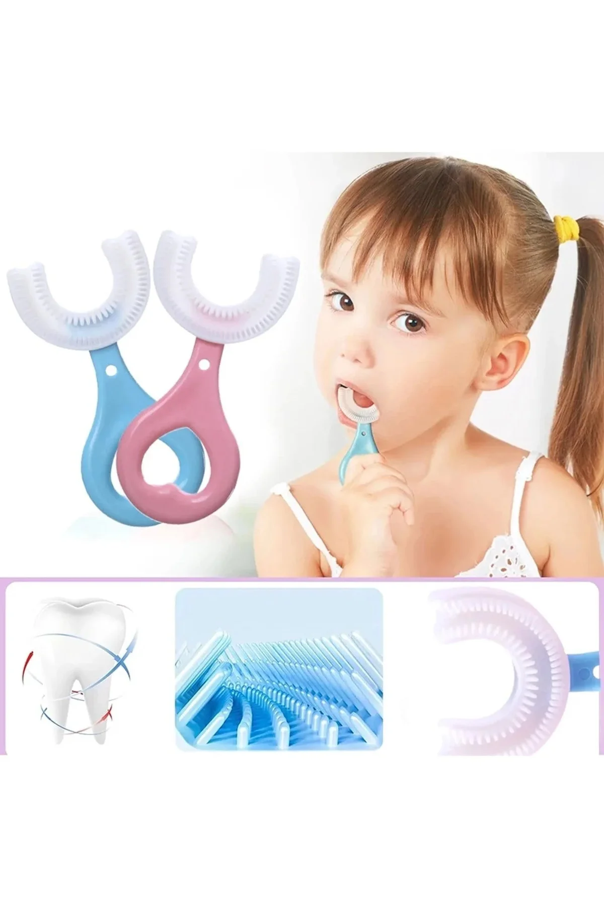 U Tipi Bebek Ağız Bakım ve Diş Fırçası U Tipi Bebek Ağız Bakım ve Diş Fırçası