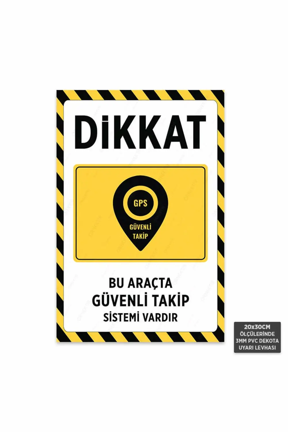 U1131 - Bu Araçta Güvenli Takip Sistemi Vardır Dekota Uyarı Levha