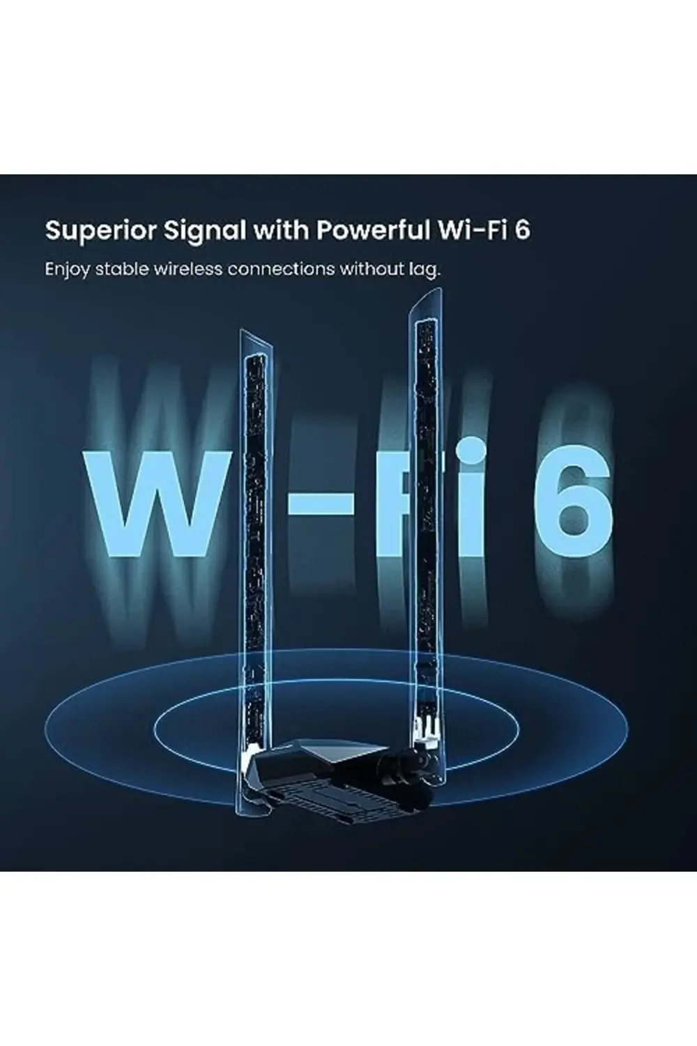 U18a Wi-Fi 6 Adaptör USB 3.0, AX1800 Çift Bantlı Wireless Adaptör