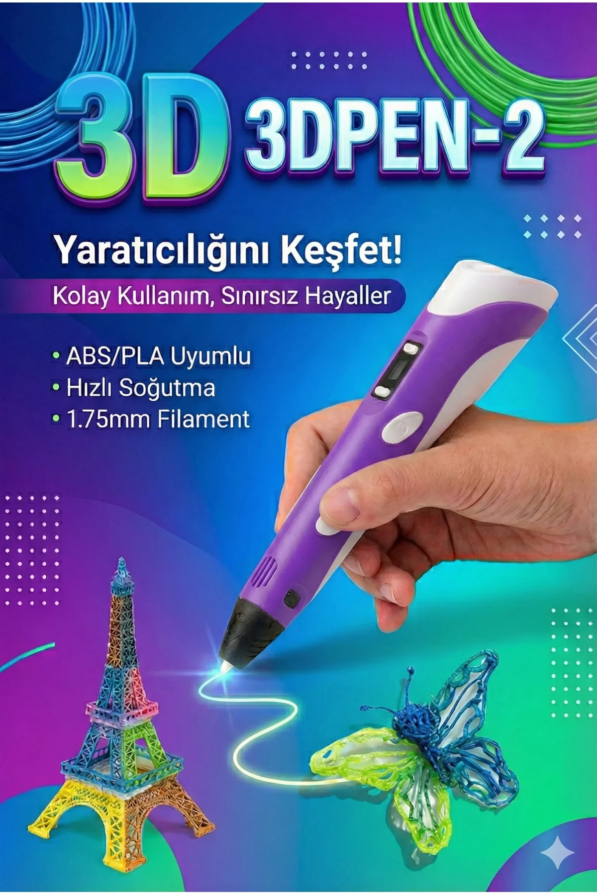 Üç Boyutlu Yazıcı 3D Kalem Pen Printer Üç Boyutlu Yazıcı 3D Kalem Pen Printer - Görsel 3