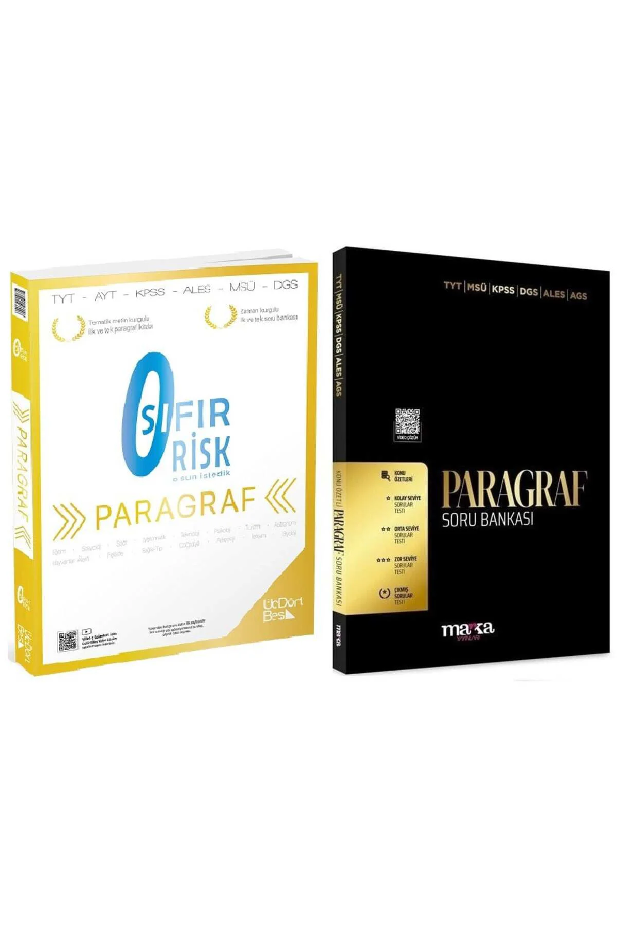 Üç Dört Beş + Marka 2026 YKS TYT AYT KPSS Paragraf Sıfır Risk Sor
