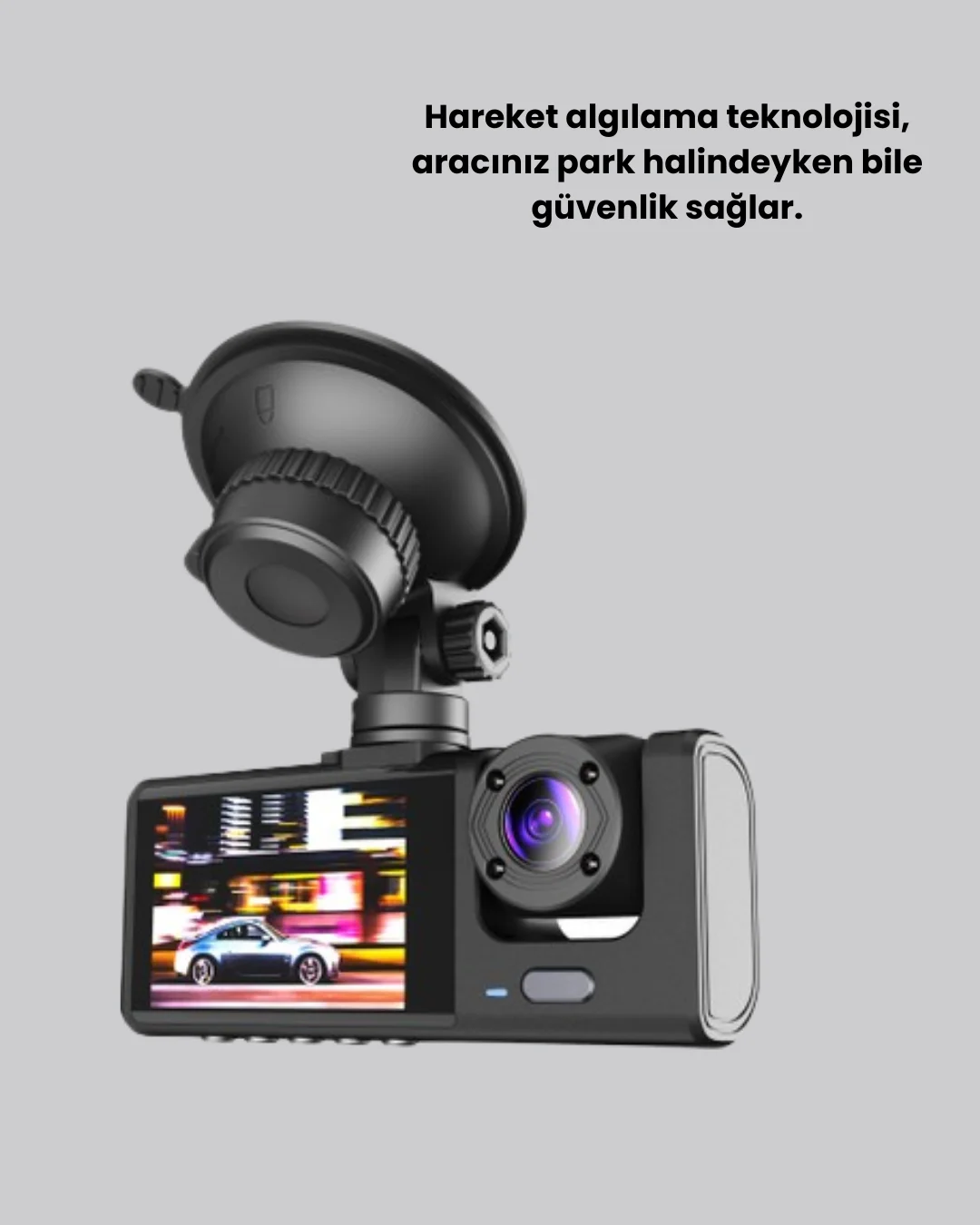 Üç Kameralı Araç Kamerası Full HD Gece Görüş  G-Sensör