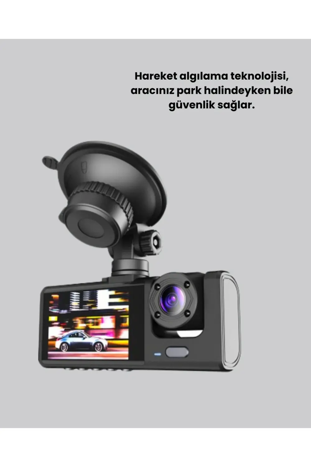 Üç Kameralı Araç Kamerası | Full HD 1080P Ön + HD İç/Arka