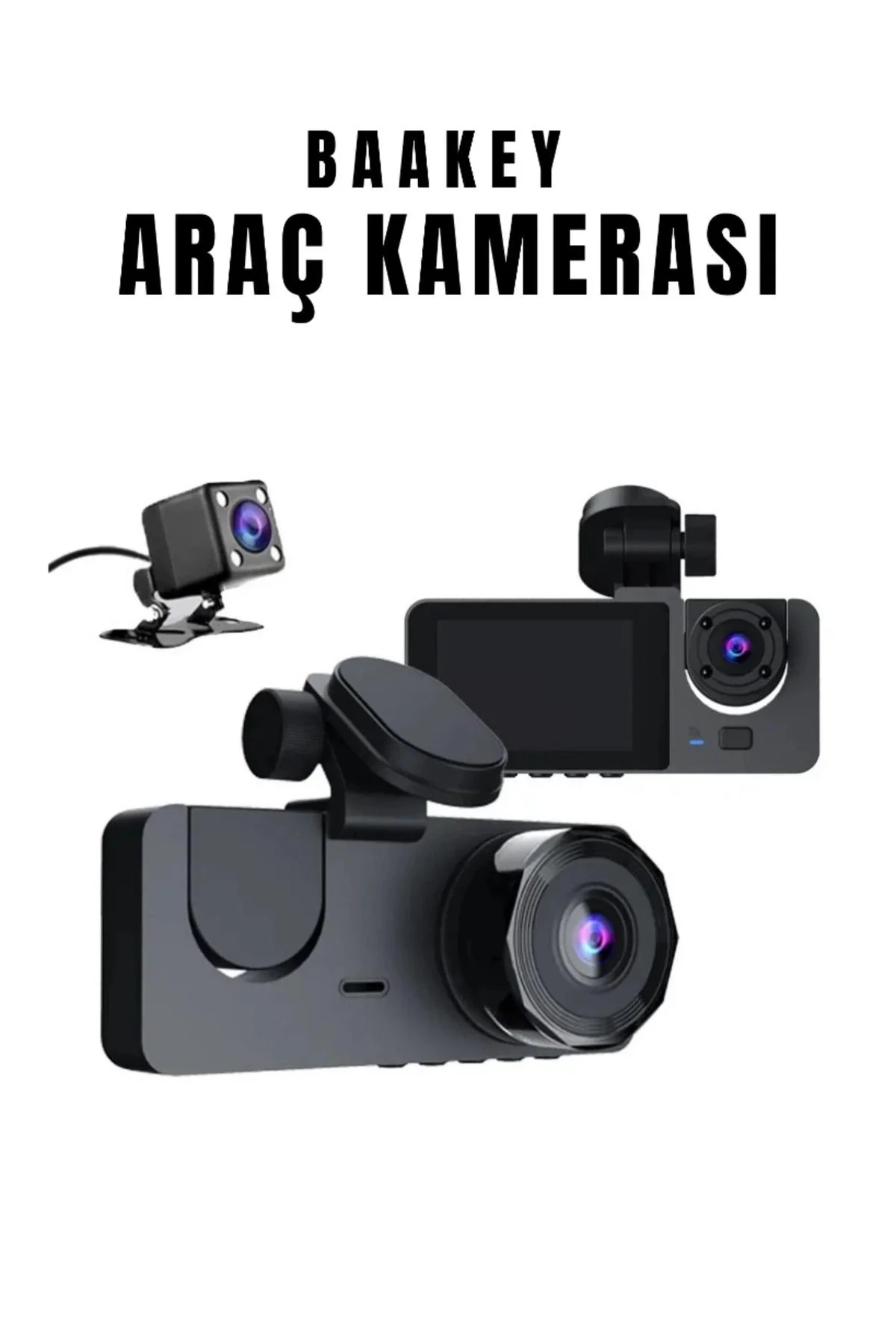Üç Kameralı Wi‑Fi Araç İçi Kamera – GPS Takip &amp; G-Sensor Özellikli Güvenlik Çözümü