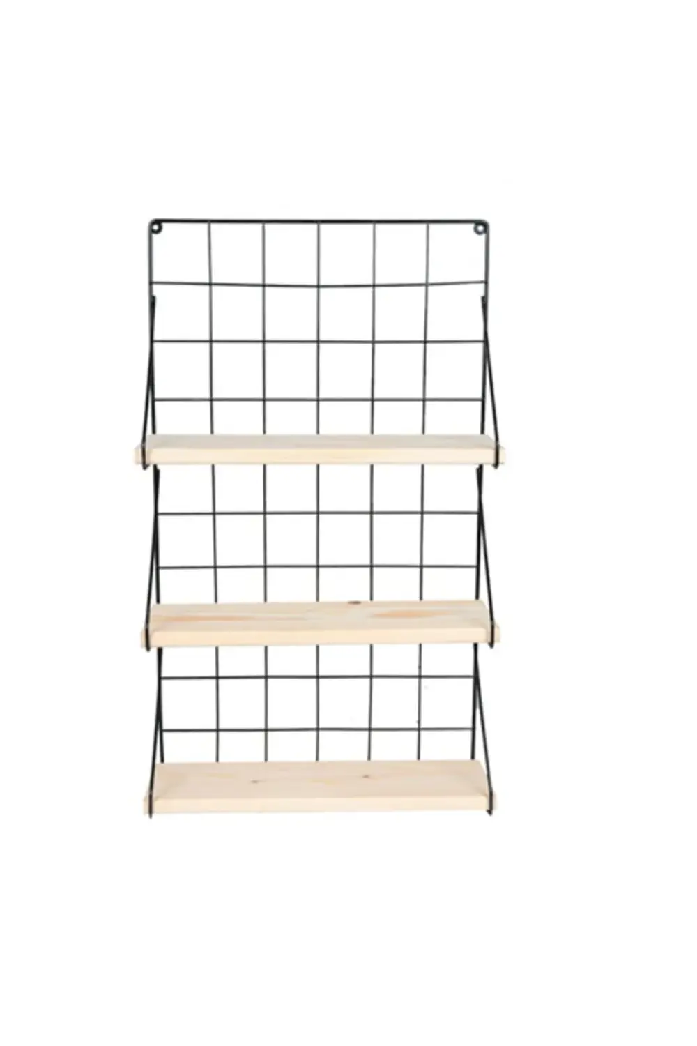 ÜÇ KATLI DUVAR RAFI-SİYAH