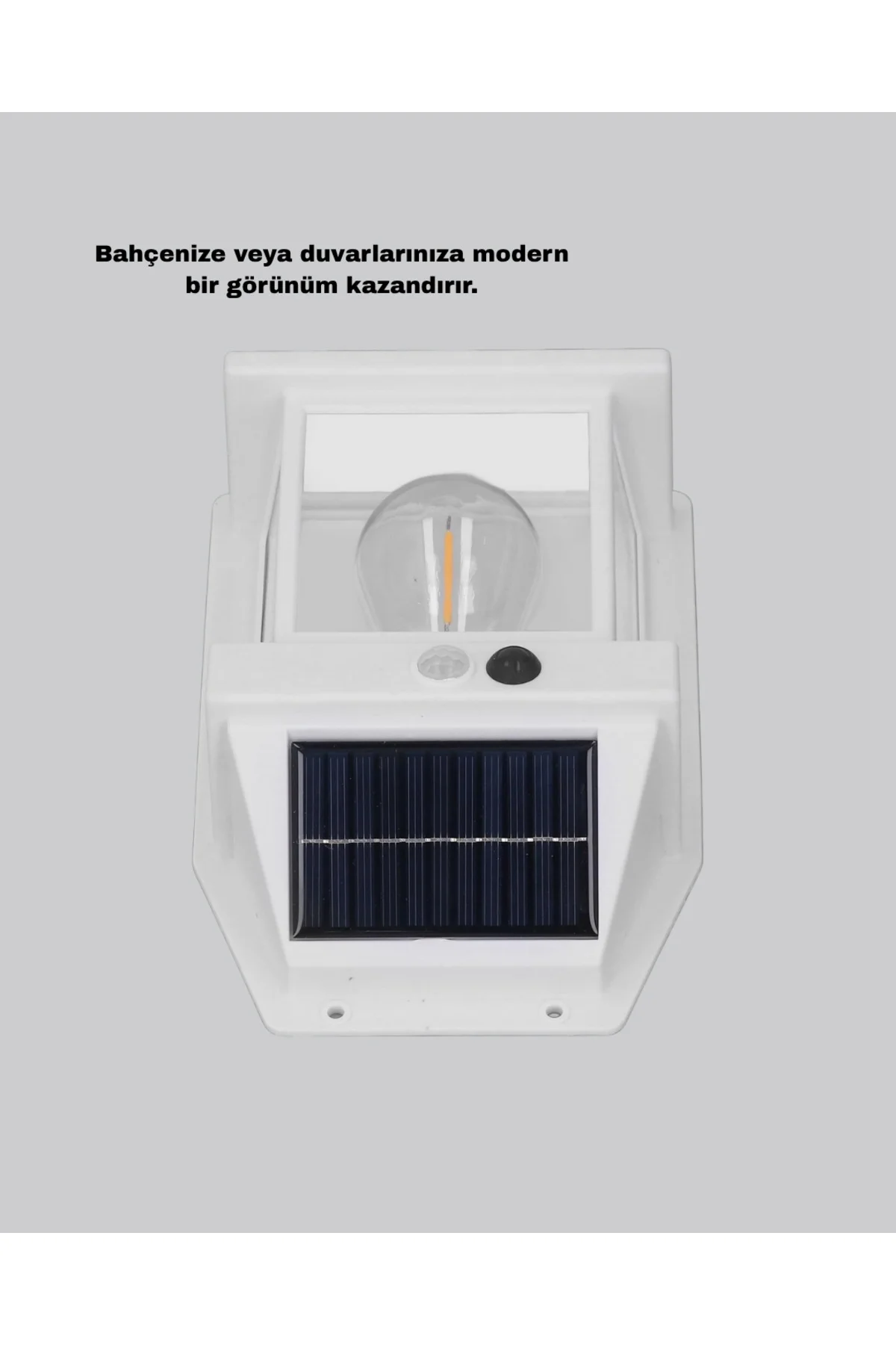 Üç Modlu Güneş Enerjili Duvar Lambası 1800mAh Bataryalı ve Hareke