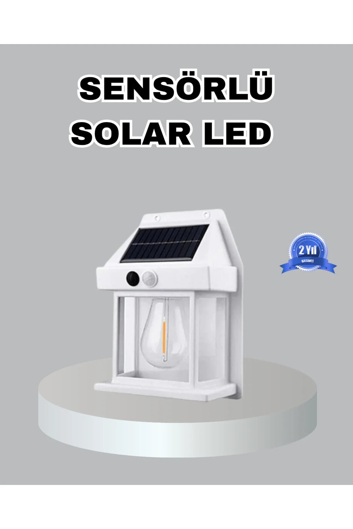 Üç Modlu Güneş Enerjili Duvar Lambası 1800Mah Bataryalı Ve Hareke