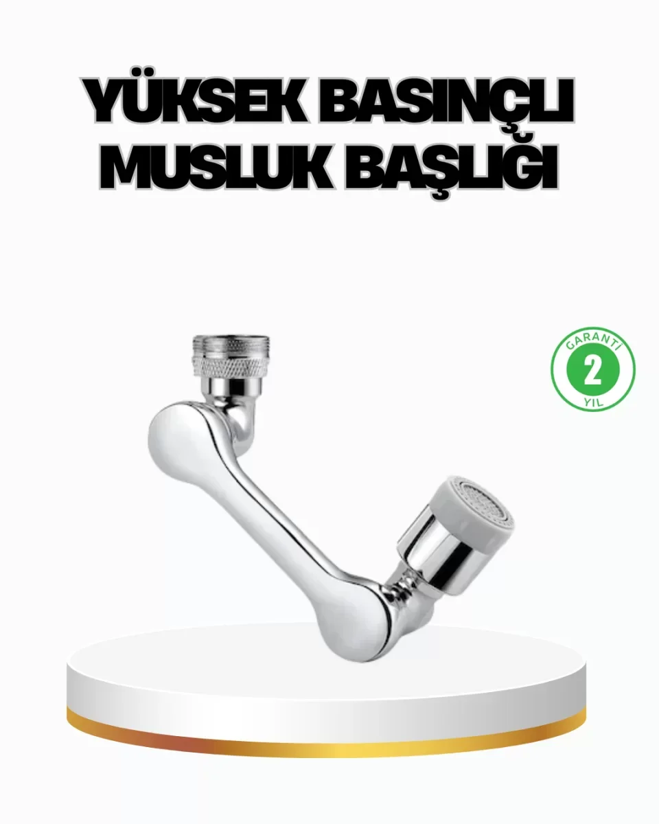 Üç Segmentli 1080 Derece Musluk Aparatı Esnek Döner Havalandırıcı Pratik Kullanım - Lisinya