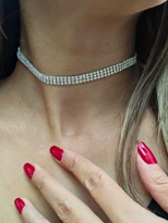 ÜÇ SIRA CHOKER KOLYE ZİRKON TAŞ SU YOLU ABİYE GERDANLIK TASMA KOL ÜÇ SIRA CHOKER KOLYE ZİRKON TAŞ SU YOLU ABİYE GERDANLIK TASMA KOL