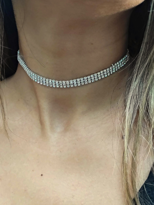 ÜÇ SIRA CHOKER KOLYE ZİRKON TAŞ SU YOLU ABİYE GERDANLIK TASMA KOL ÜÇ SIRA CHOKER KOLYE ZİRKON TAŞ SU YOLU ABİYE GERDANLIK TASMA KOL