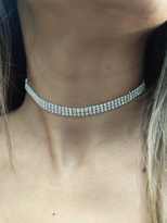 ÜÇ SIRA CHOKER KOLYE ZİRKON TAŞ SU YOLU ABİYE GERDANLIK TASMA KOL ÜÇ SIRA CHOKER KOLYE ZİRKON TAŞ SU YOLU ABİYE GERDANLIK TASMA KOL