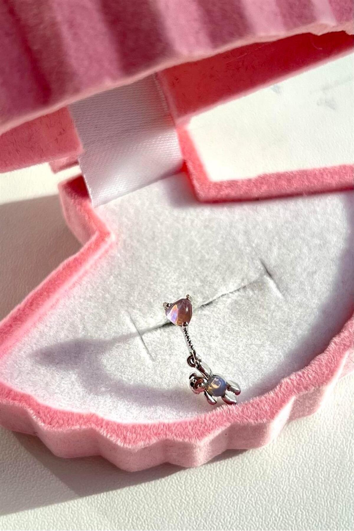 Uçan Balonlu Ayıcık Piercing | Cerrahi Çelik