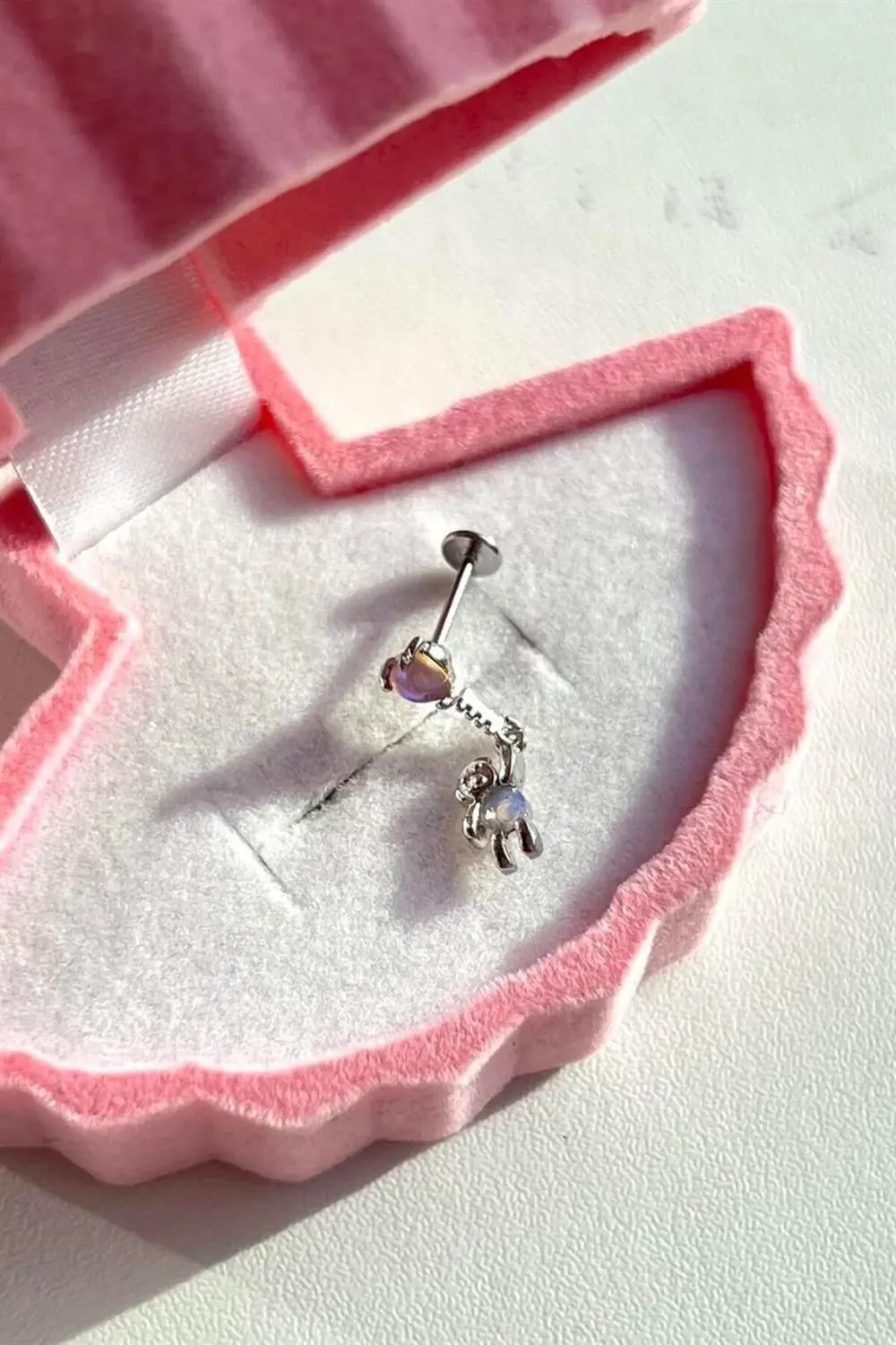 Uçan Balonlu Ayıcık Piercing | Cerrahi Çelik