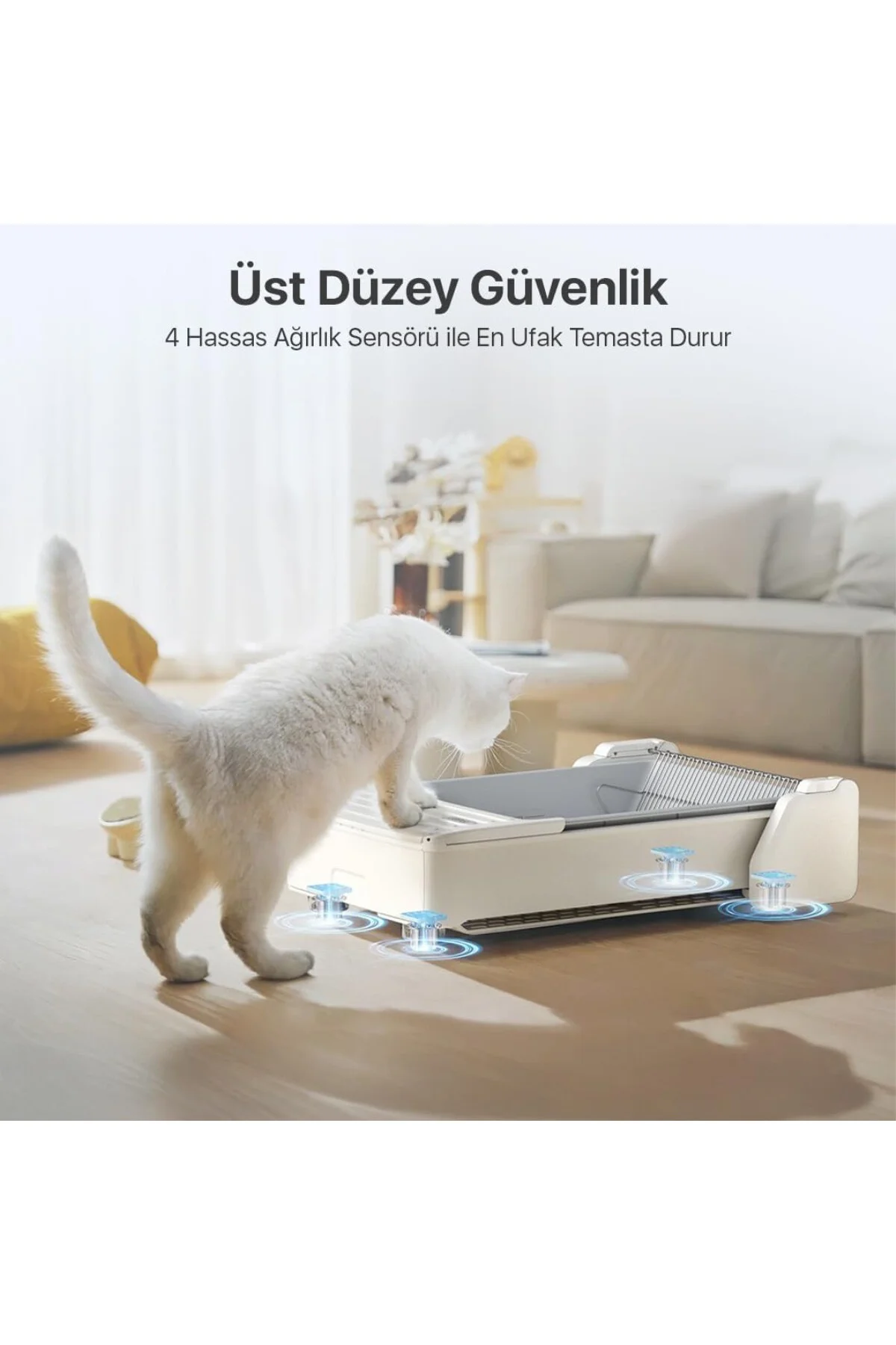 UCAT C31 Açık Tasarımlı Akıllı Otomatik Kedi Tuvaleti | Mobil Uyg