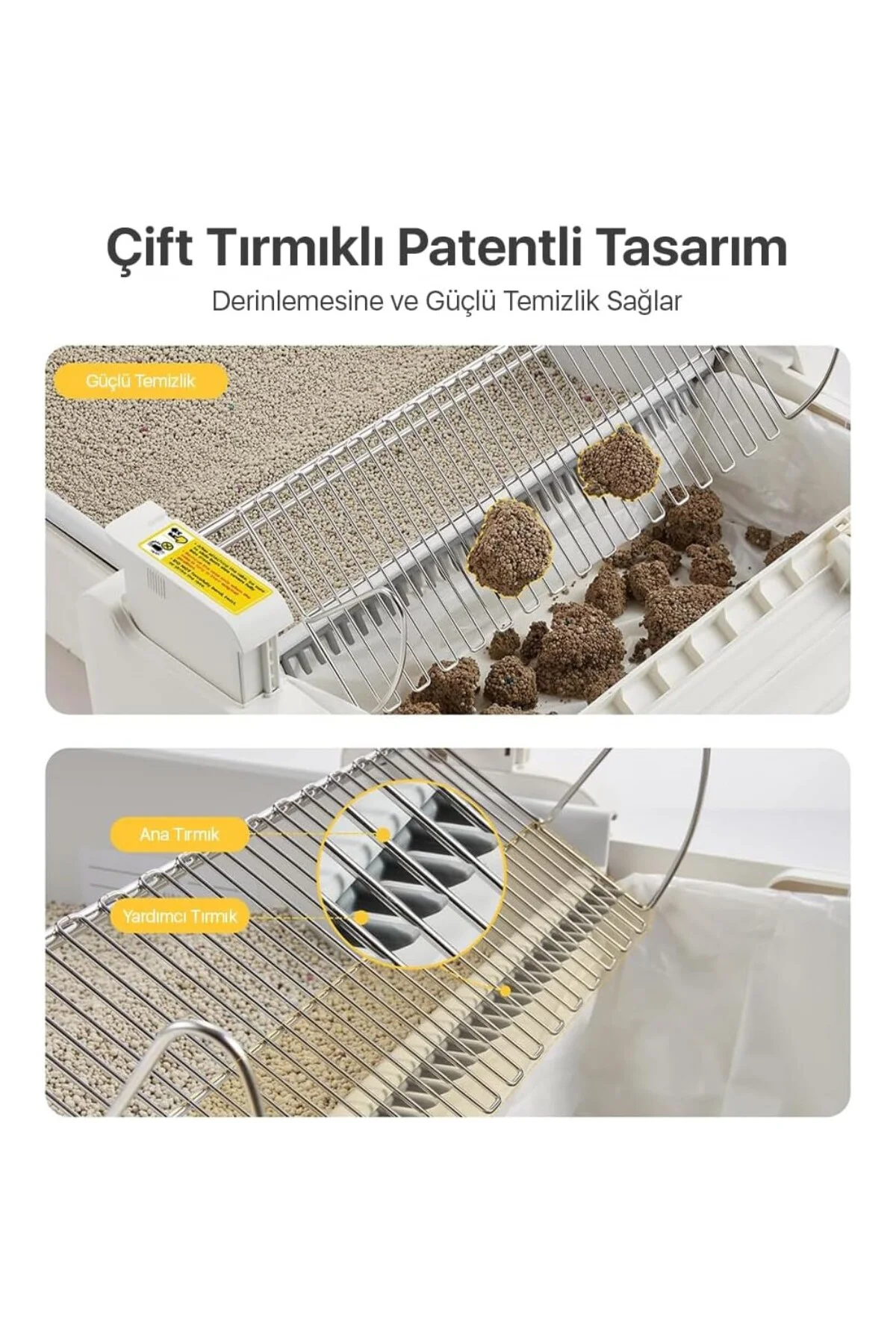UCAT C31 Açık Tasarımlı Akıllı Otomatik Kedi Tuvaleti | Mobil Uyg