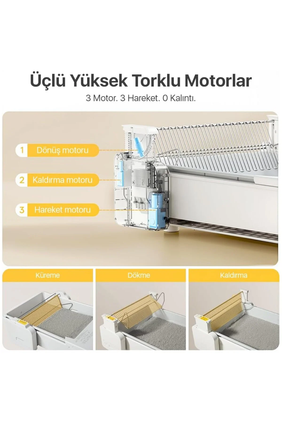 UCAT C31 Açık Tasarımlı Akıllı Otomatik Kedi Tuvaleti | Mobil Uyg