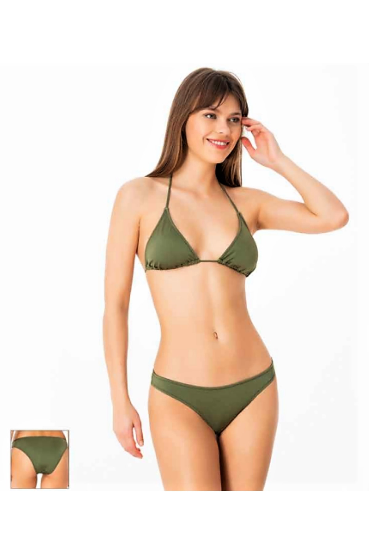 Sunsurf Üçgen Bikini Takımı Haki Yeşil