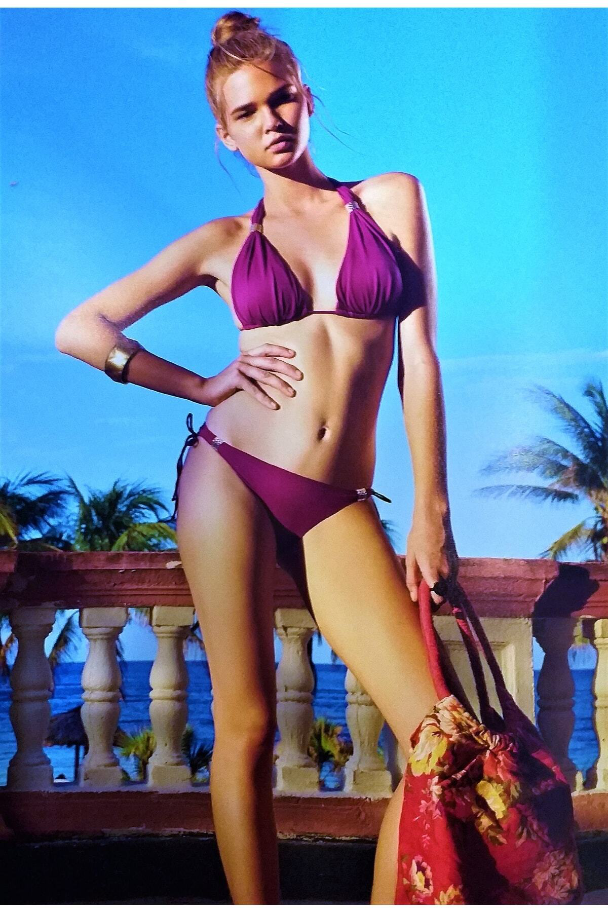 Sunsurf Üçgen Bikini Takimi Mor