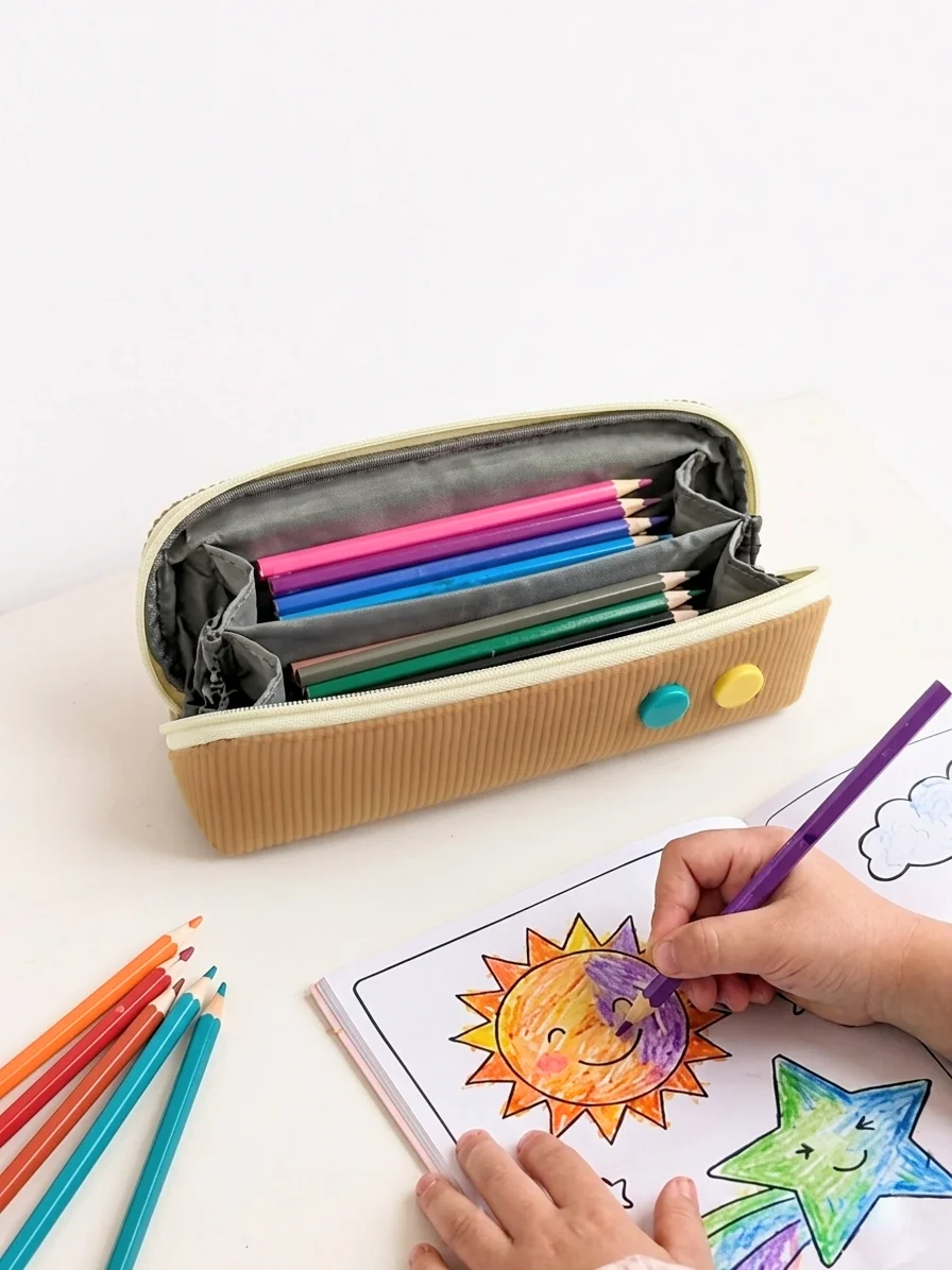 Üçgen Pastel Renkli Geniş Kapasiteli Kalem Kutusu Tek Bölmeli Kal Üçgen Pastel Renkli Geniş Kapasiteli Kalem Kutusu Tek Bölmeli Kal