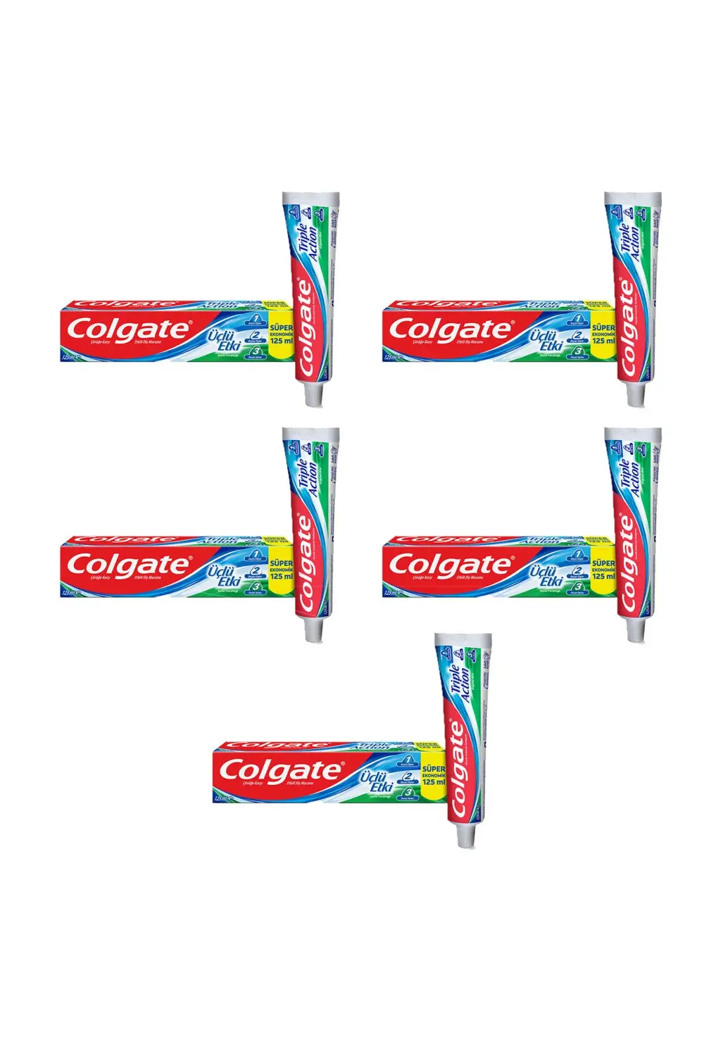 Üçlü Etki Çürüklere Karşı Koruma Diş Macunu 125 ml 5 adet