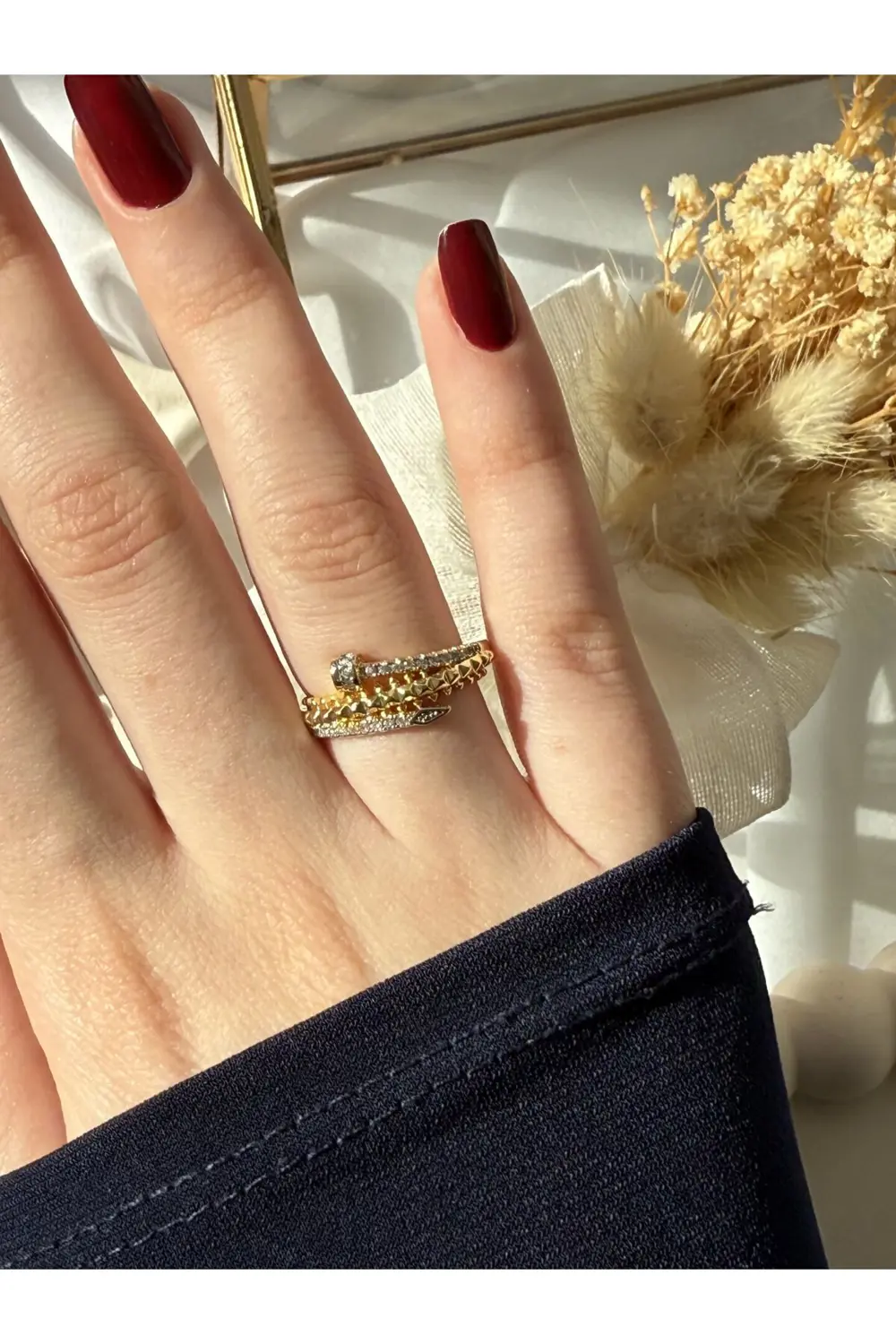 Atelier Emine Üçlü Ok Yüzük