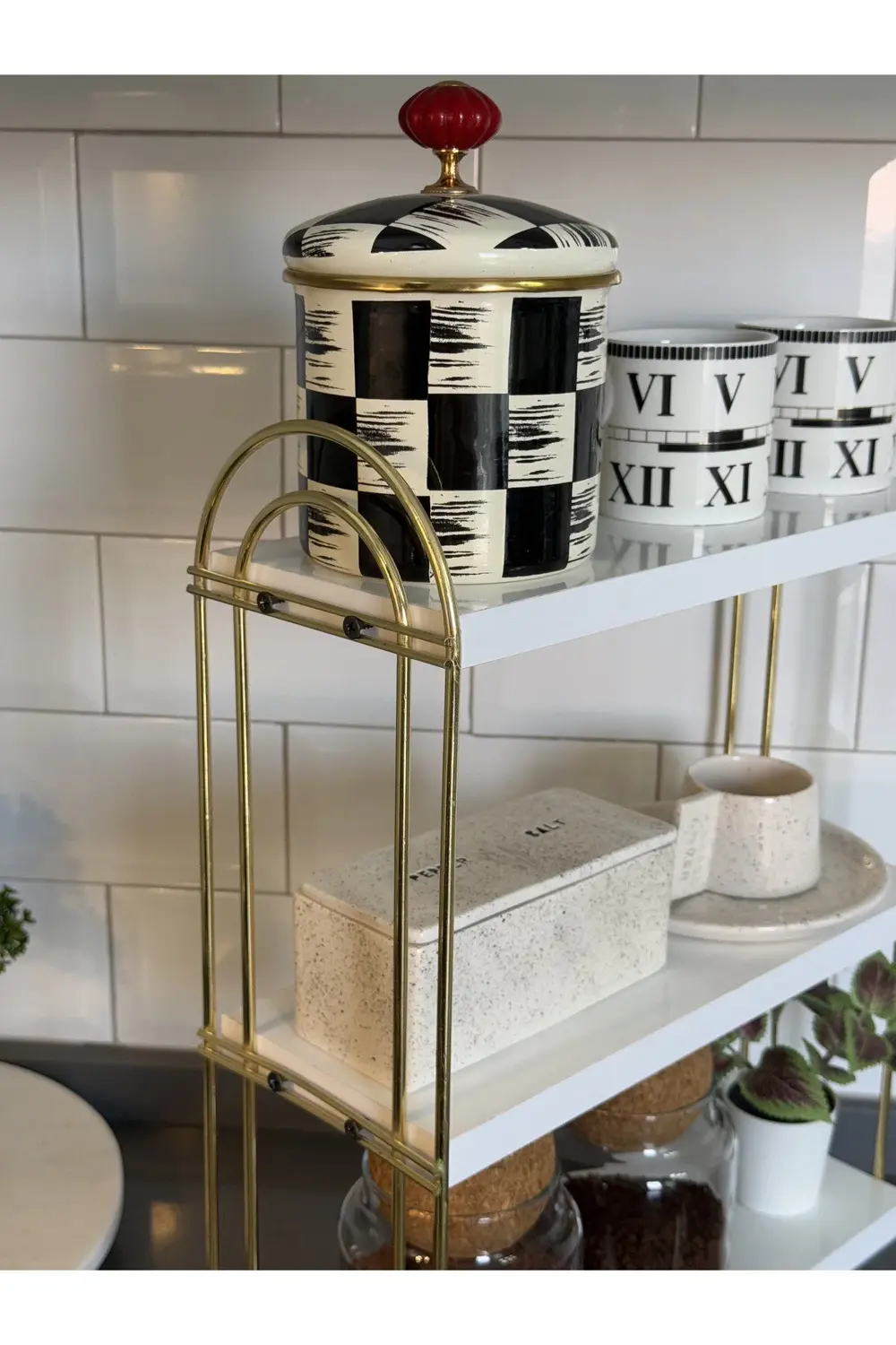 ÜÇLÜ OVAL RAF Mutfak Raf GOLD Tezgah Üstü Raf Kahve Köşesi Raf Ba