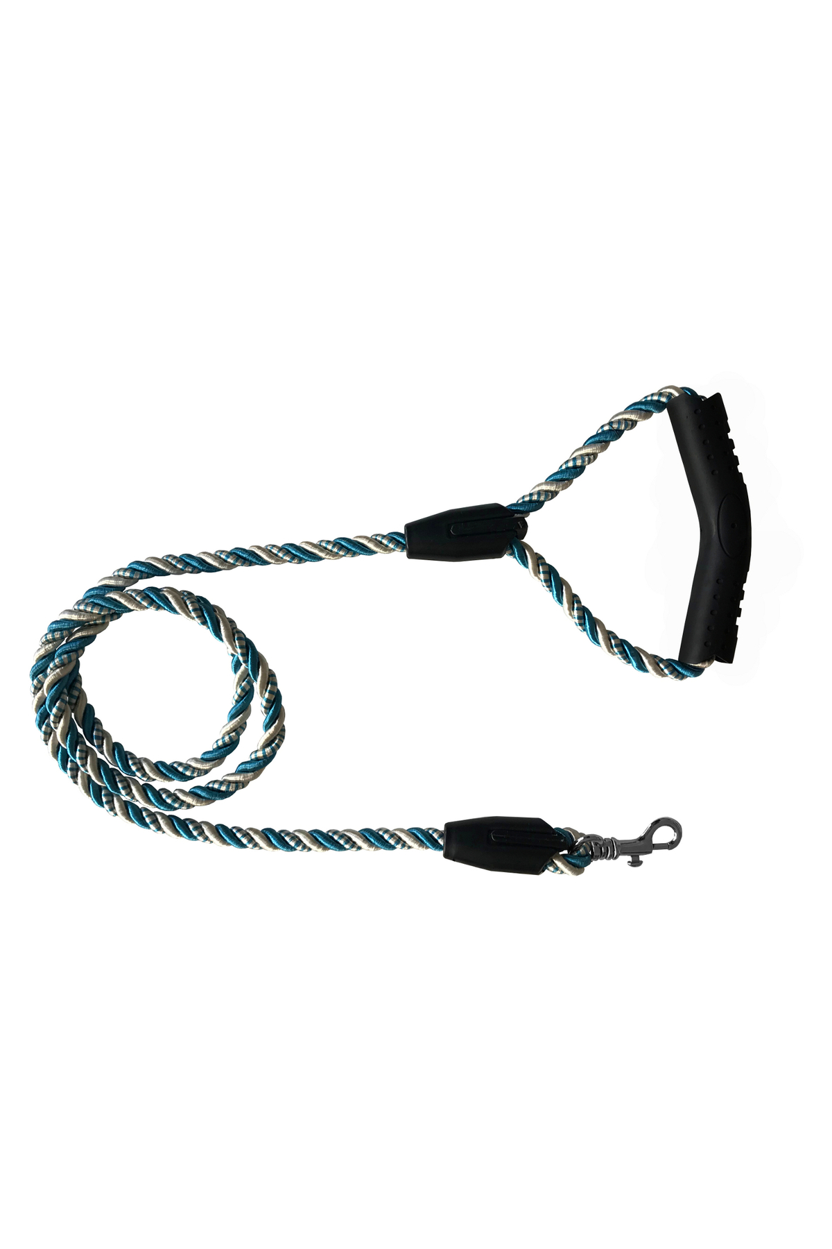 Üçlü Sarmallı Köpek Gezdirme Halatı 1 Cm-120 Cm Mavi Beyaz